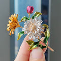 XZ0257-6 Three Daisies Colorful