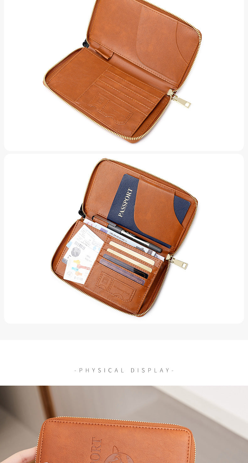 RFID passport holder gray