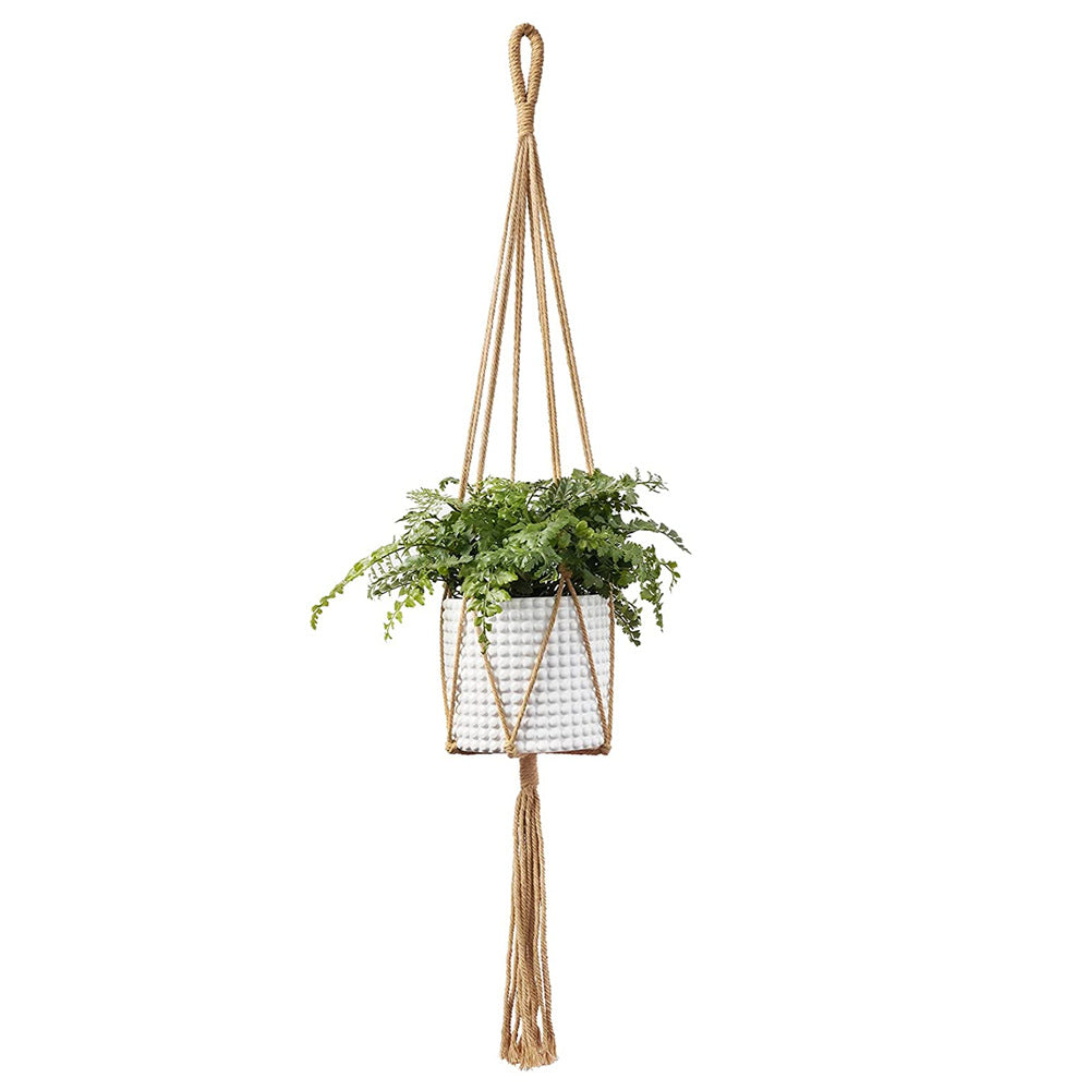 Indoor plant holder made from cotton rope - image 3