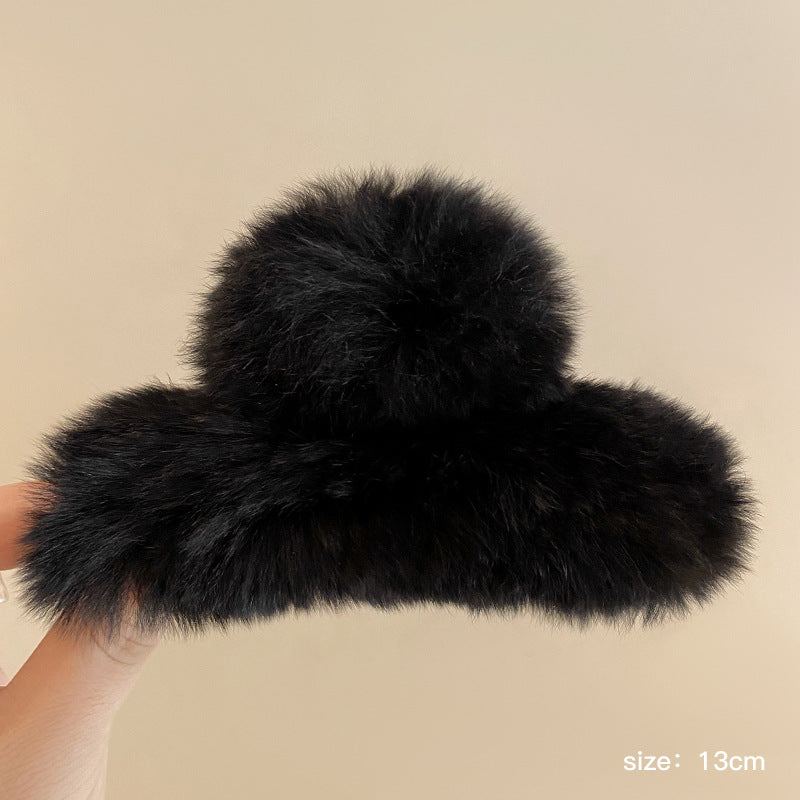 Elegant fur hair accessory for women