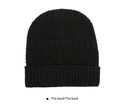 Coffee color men's beanie and scarf