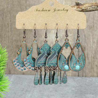 Purple Long Earrings with Tassels - Image 3