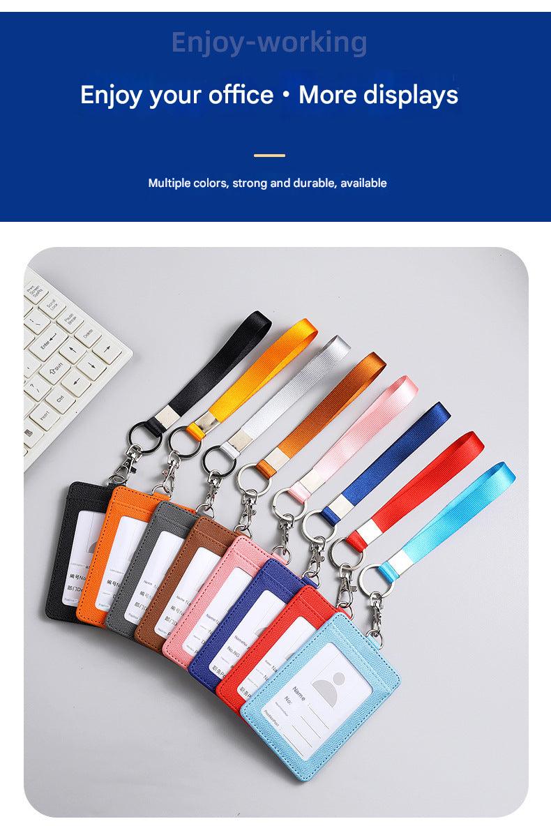 Card holder showcasing different color options for versatility