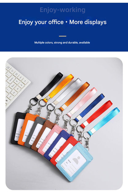 Card holder showcasing different color options for versatility