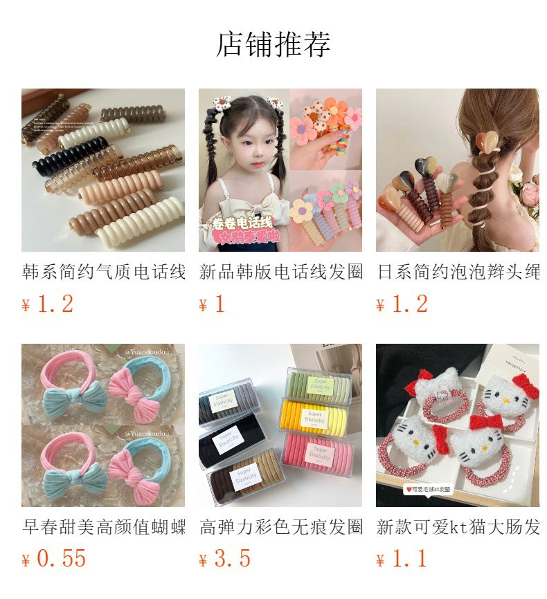 Assorted colorful hair ties set