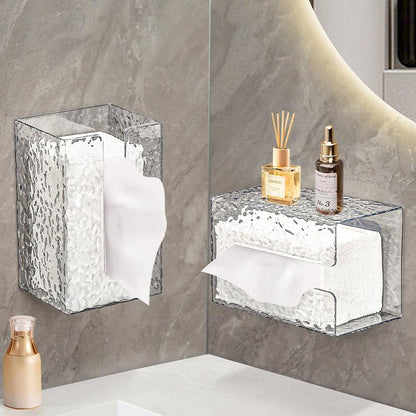Durable plastic tissue box for kitchen