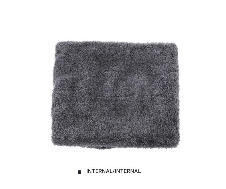 Navy knitted hat and neck warmer set