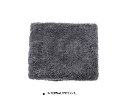 Navy knitted hat and neck warmer set