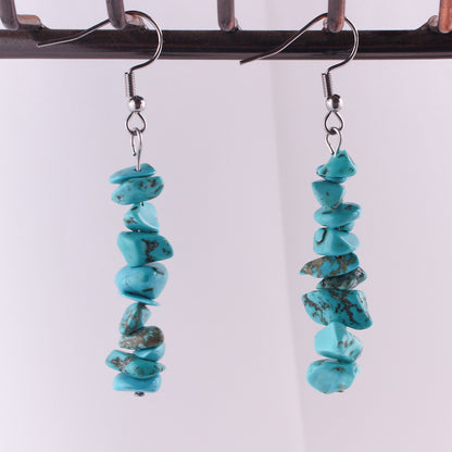 Handmade Natural Stone Crystal Drop Earrings Image 4
