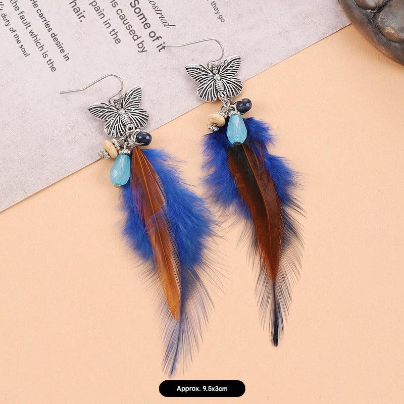 Vintage Chic Feather Earrings - Image 2