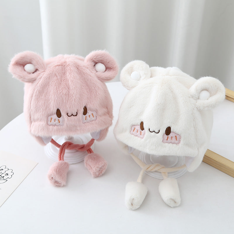 Cozy Plush Baby Hat Detail