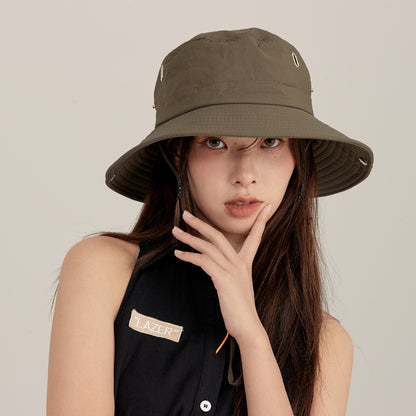 Green outdoor hat for camping