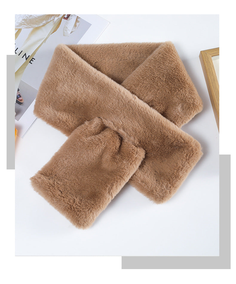 Cozy Multi-Color Faux Fur Scarf Image 2