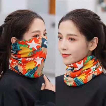 Soft cotton scarf with vibrant patterns for warmth
