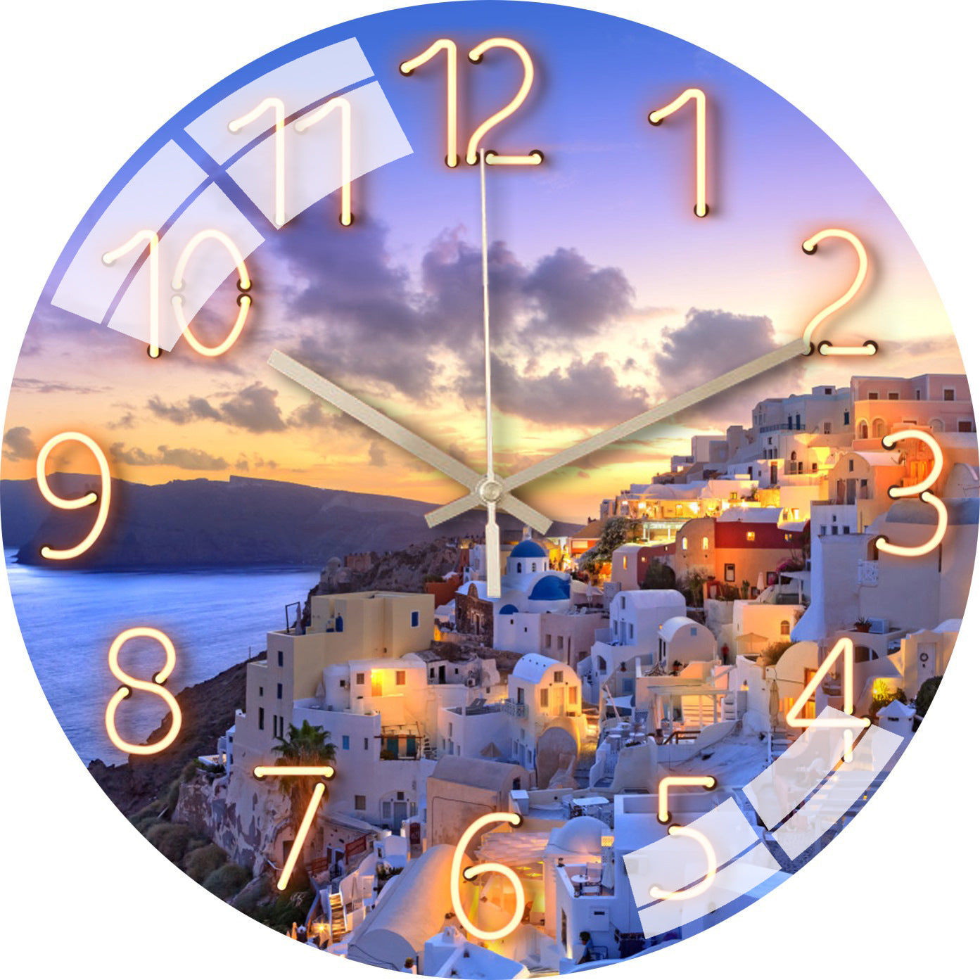 Scandinavian wall clock in living room