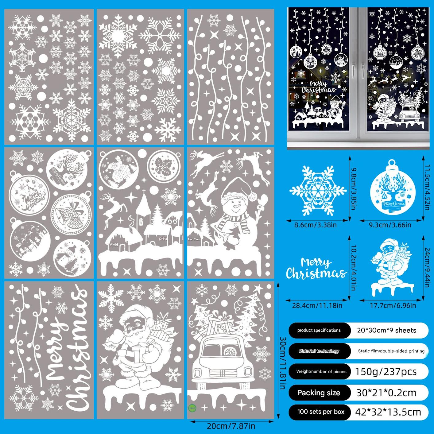 Static cling stickers enhancing festive ambiance
