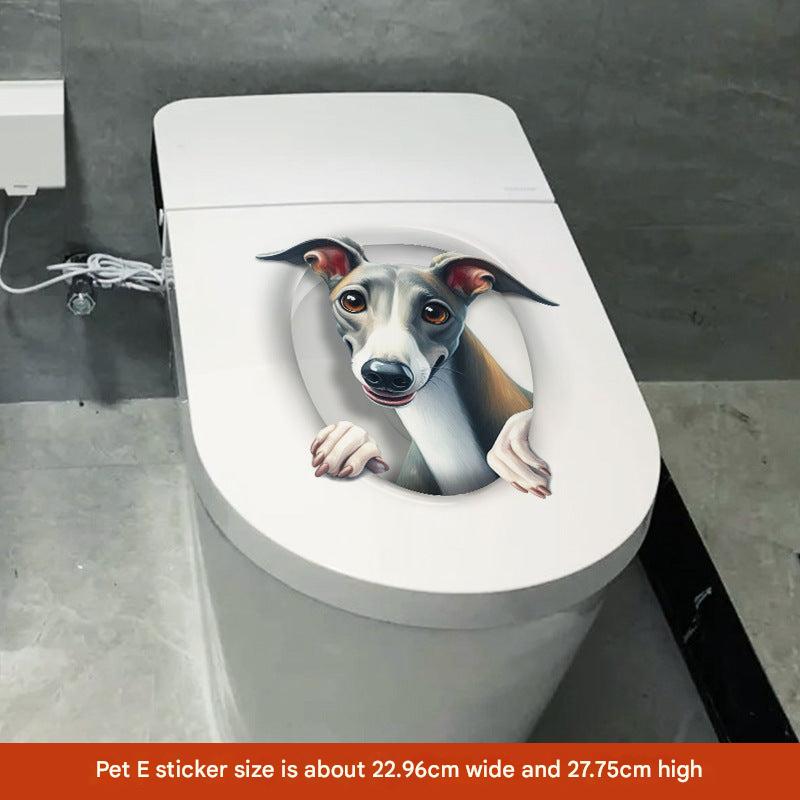 3D cat toilet sticker design 8