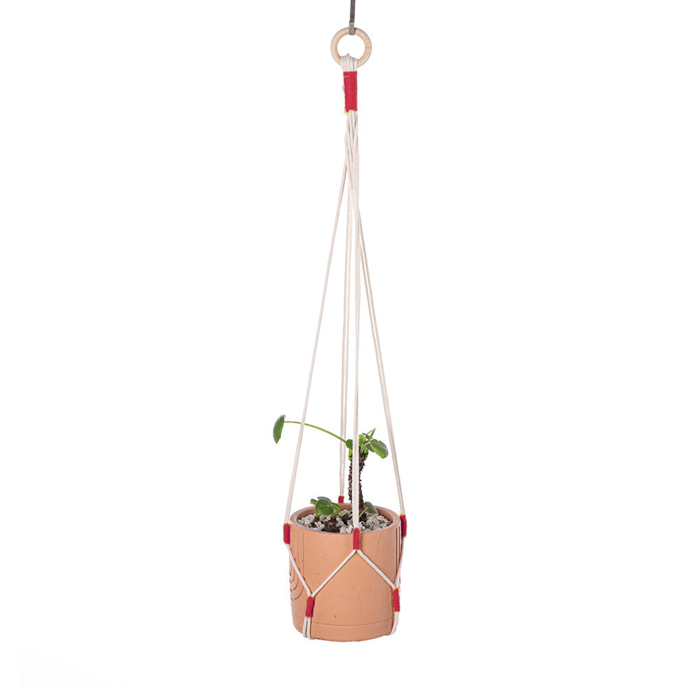 Indoor plant holder made from cotton rope - image 3