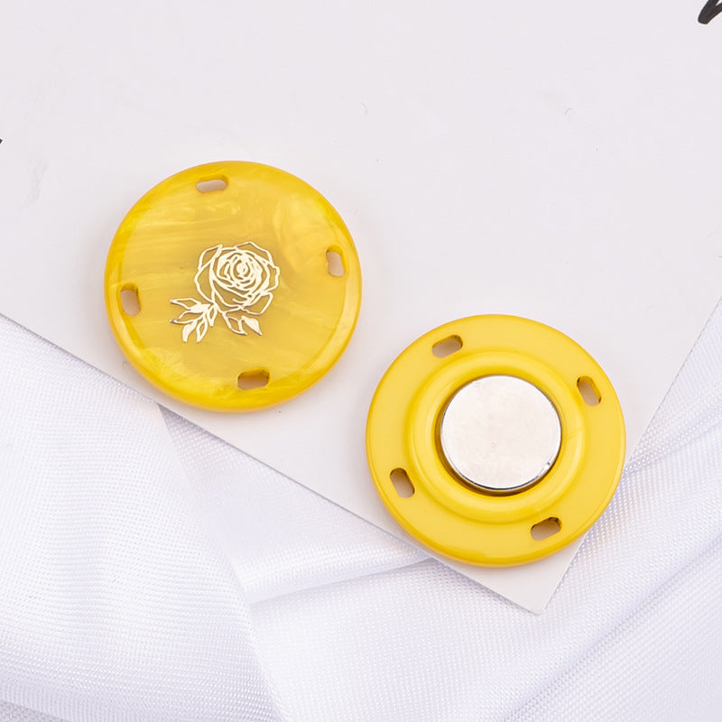 Magnetic button for curtains and shirts