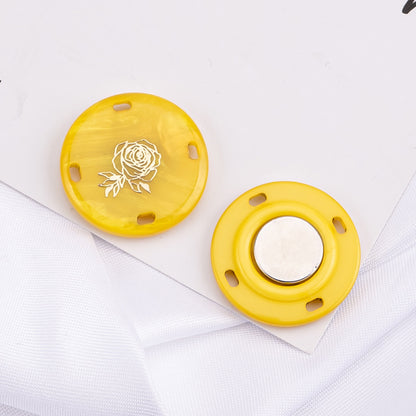 Magnetic button for curtains and shirts