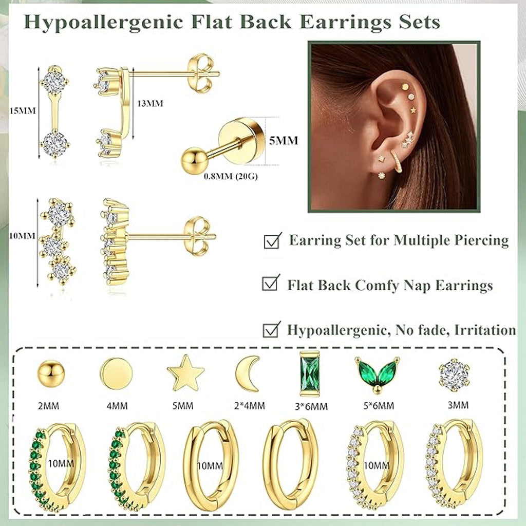 Elegant moon earrings for women