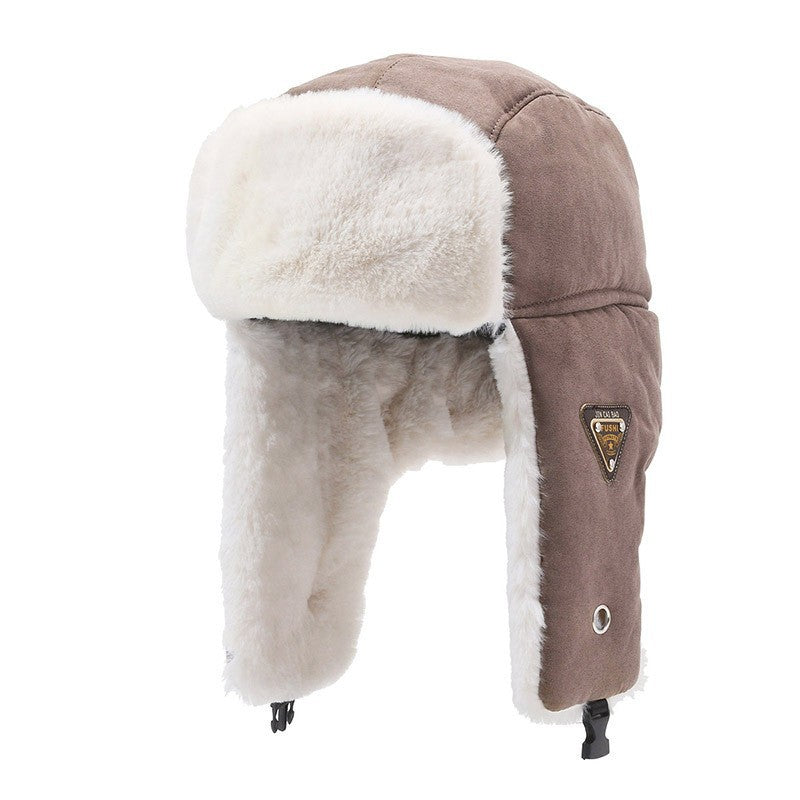 Winter earflap hat in pink