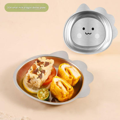 Lightweight stainless steel children's plate image 7
