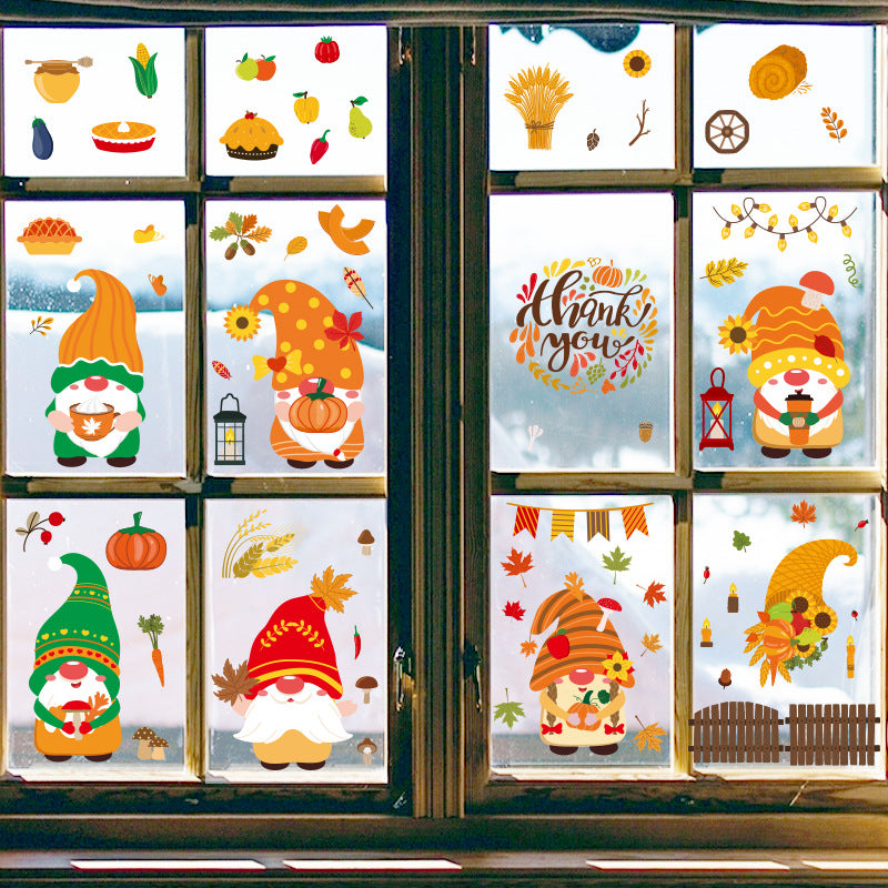 autumn leaf static cling for window decoration
