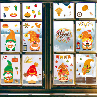 autumn leaf static cling for window decoration