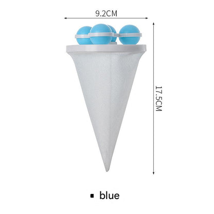 Washing machine ball filtering hair