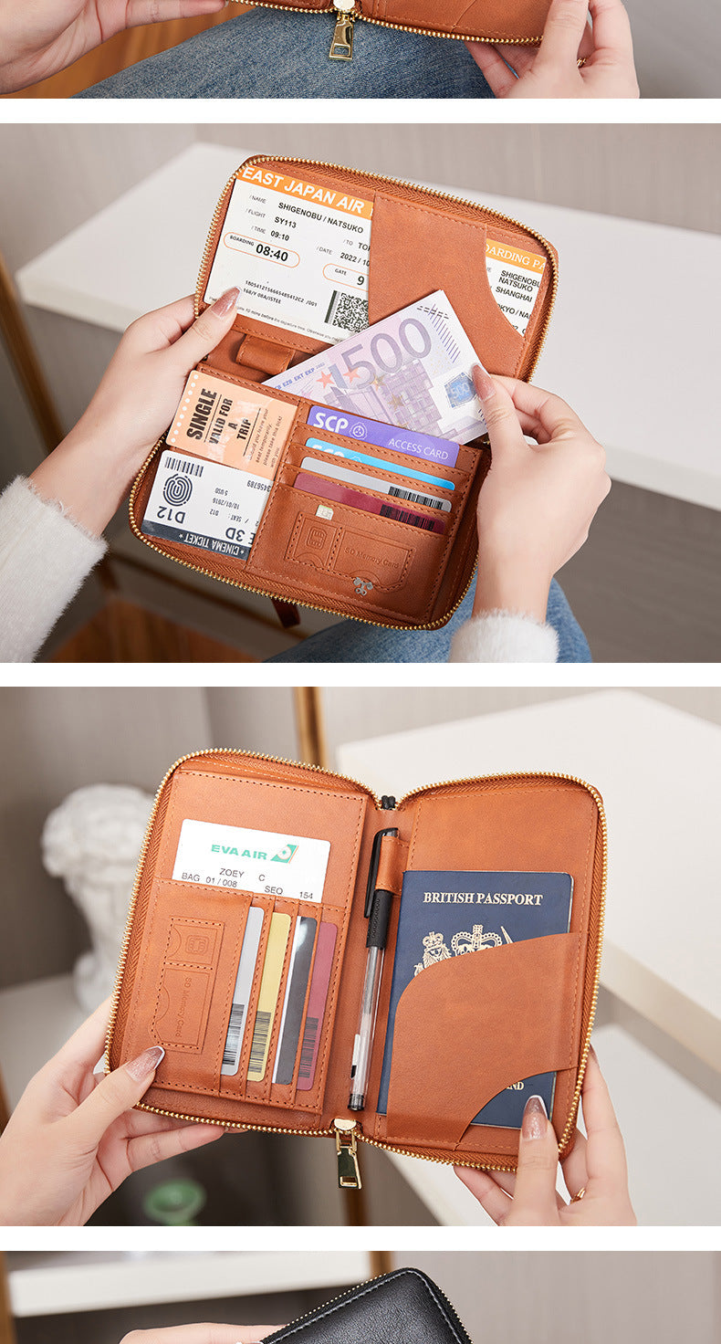 RFID passport holder green