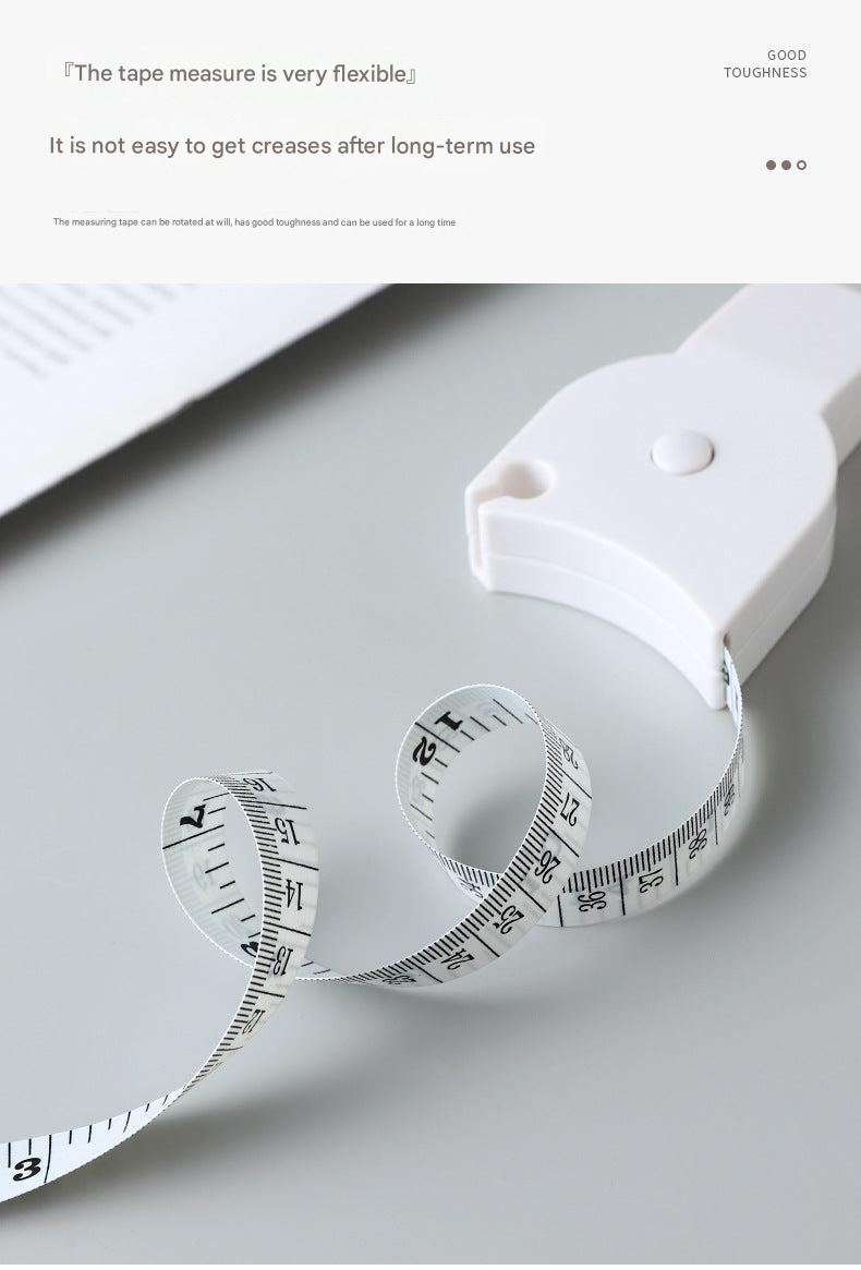 Flexible body measuring tape in use