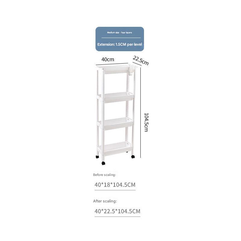 Mobile rolling cart for bathroom organization