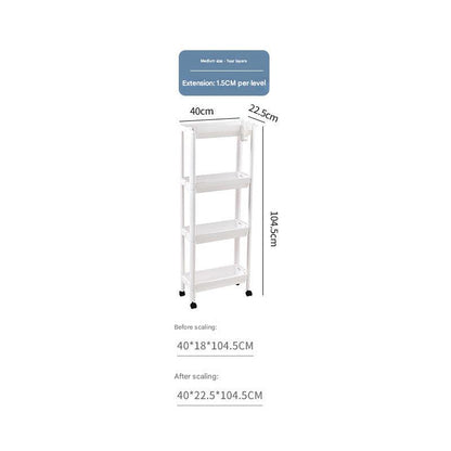 Mobile rolling cart for bathroom organization