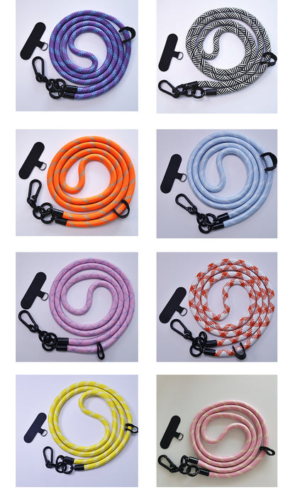 Close-up of nylon phone lanyard design