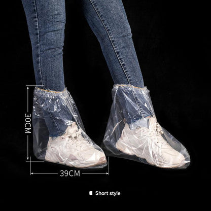 Durable plastic shoe cover detail