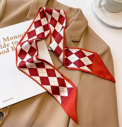 Geometric satin scarf perfect for gifts