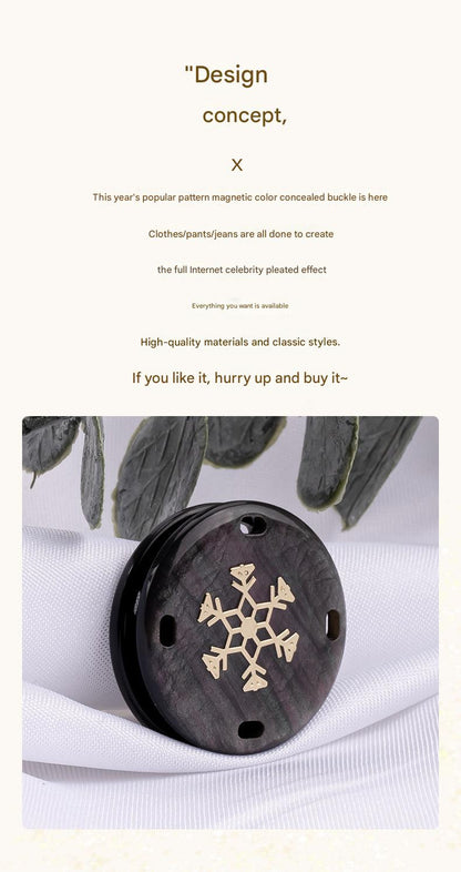 Detachable magnetic closure button