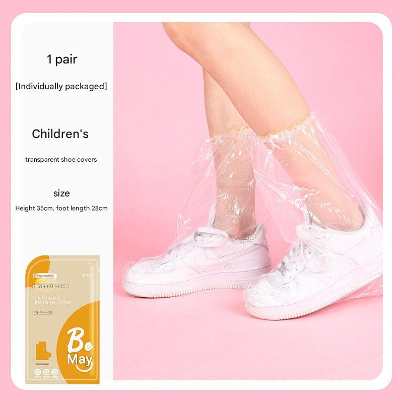 Waterproof disposable shoe cover front view