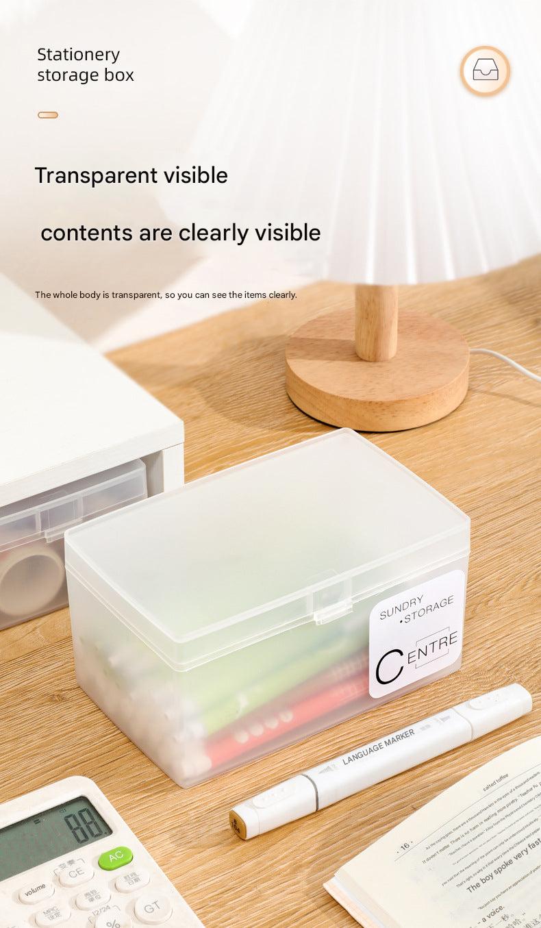 Compact desk storage solution for stationery