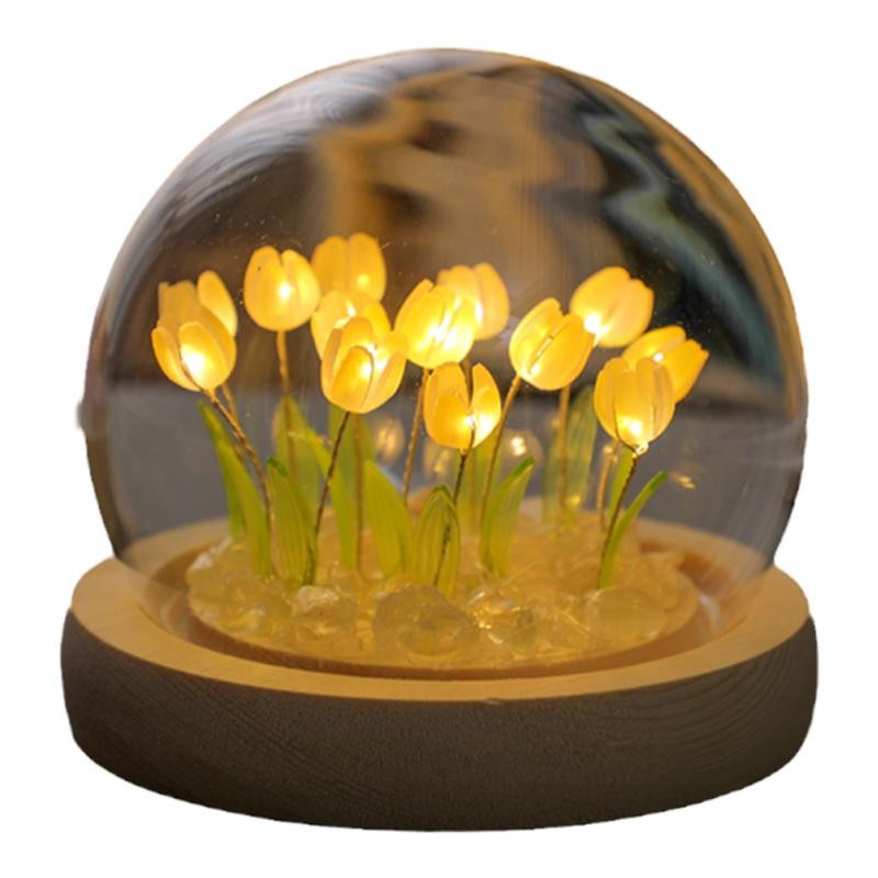 Close-up of tulip lamp details