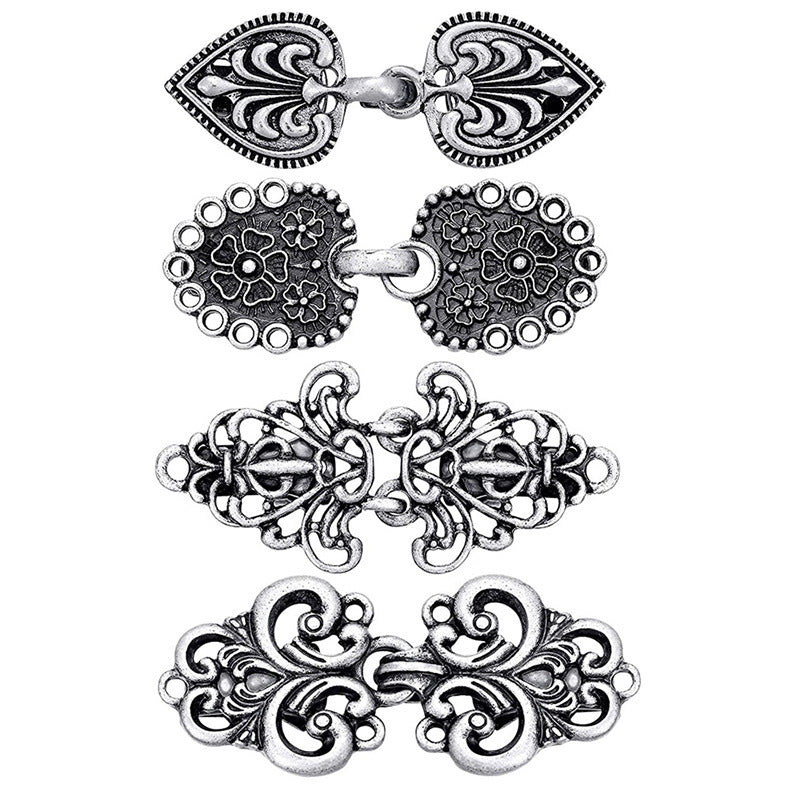 Elegant vintage scarf clip in antique silver