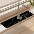 Marble Premium Black Faucet Mat