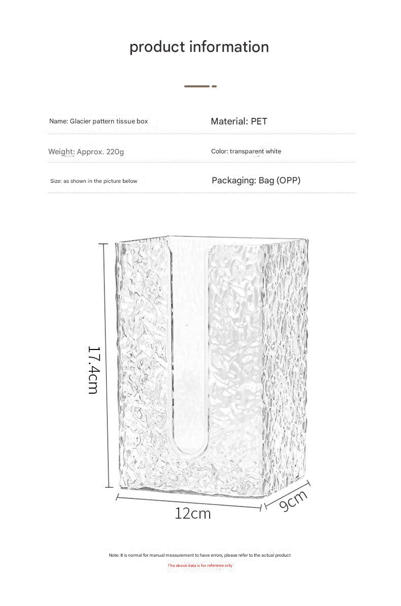 Durable plastic tissue box for kitchen