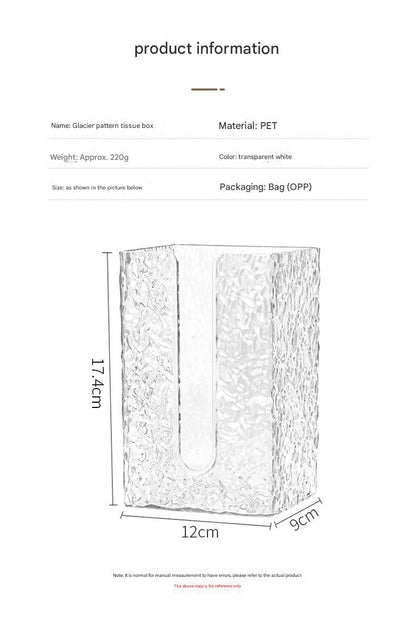 Durable plastic tissue box for kitchen