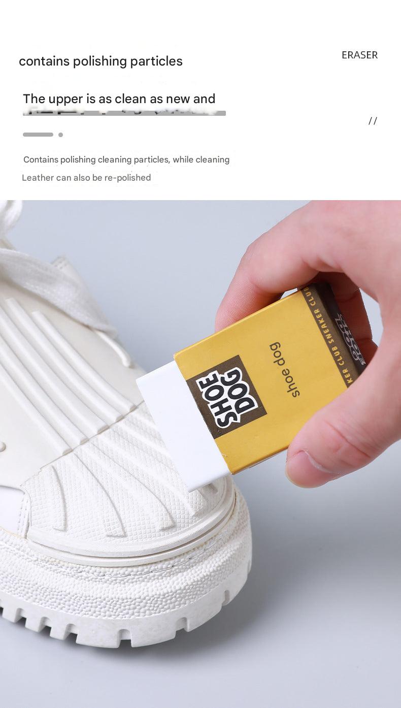 Compact shoe cleaning eraser for white shoes