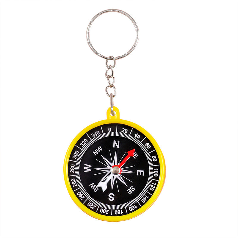 compact student compass with keychain hook