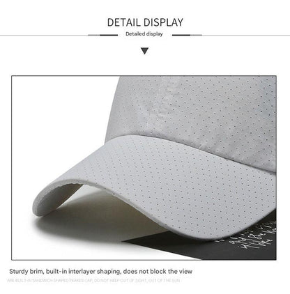 Men's quick-dry baseball cap in white