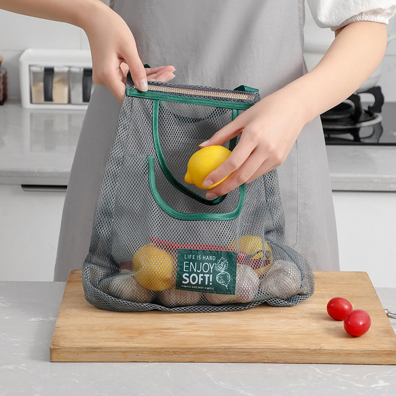 Kitchen hanging storage bag for vegetables