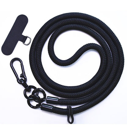 Adjustable woven phone strap in blue
